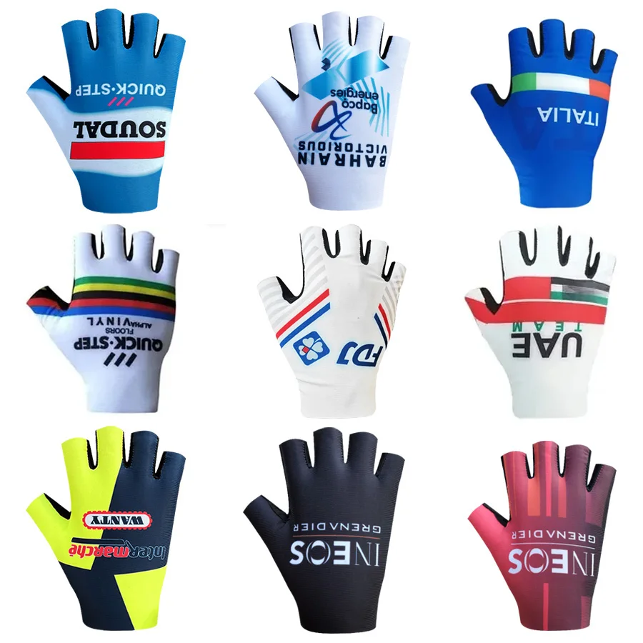 Sports Half Finger Gloves Cycling Gloves Sport Gloves Half Finger ITALIA Cycling Gloves Mens Women Summer Sports Shockproof Bike Gloves Anti Slip MTB Bicycle Glove Guantes Ciclismo