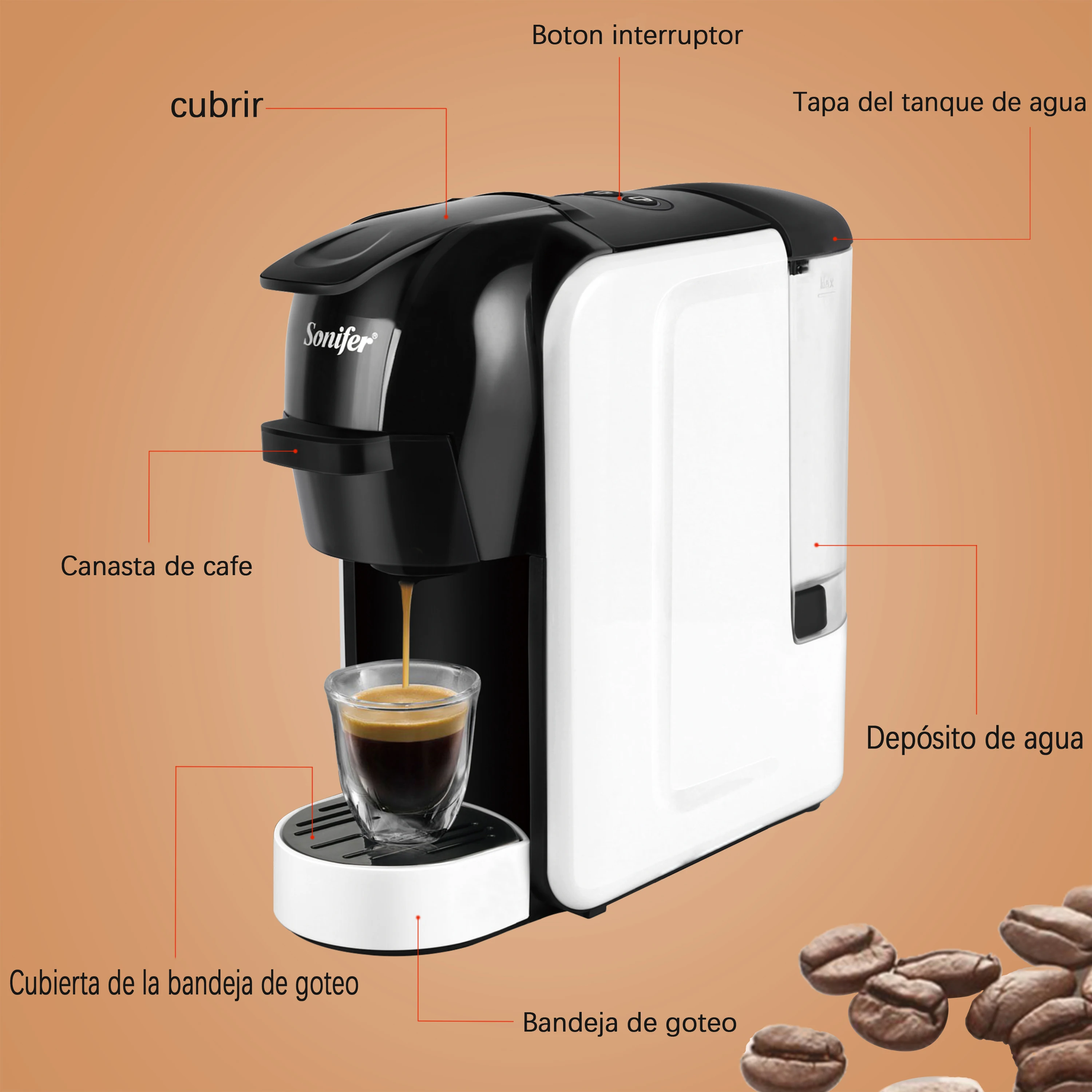 Máquina de café expreso 3 en 1, cápsula múltiple para Dolce Gusto,  Nespresso y polvo, 220V