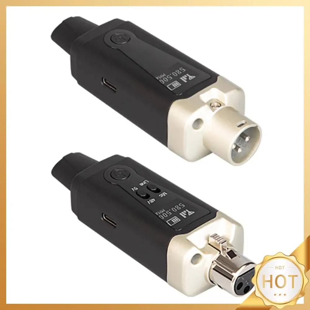 

Комплект приемника беспроводного передатчика UHF, 1000 мАч, адаптер Type-C, перезаряжаемый экран HD для музыкальных инструментов