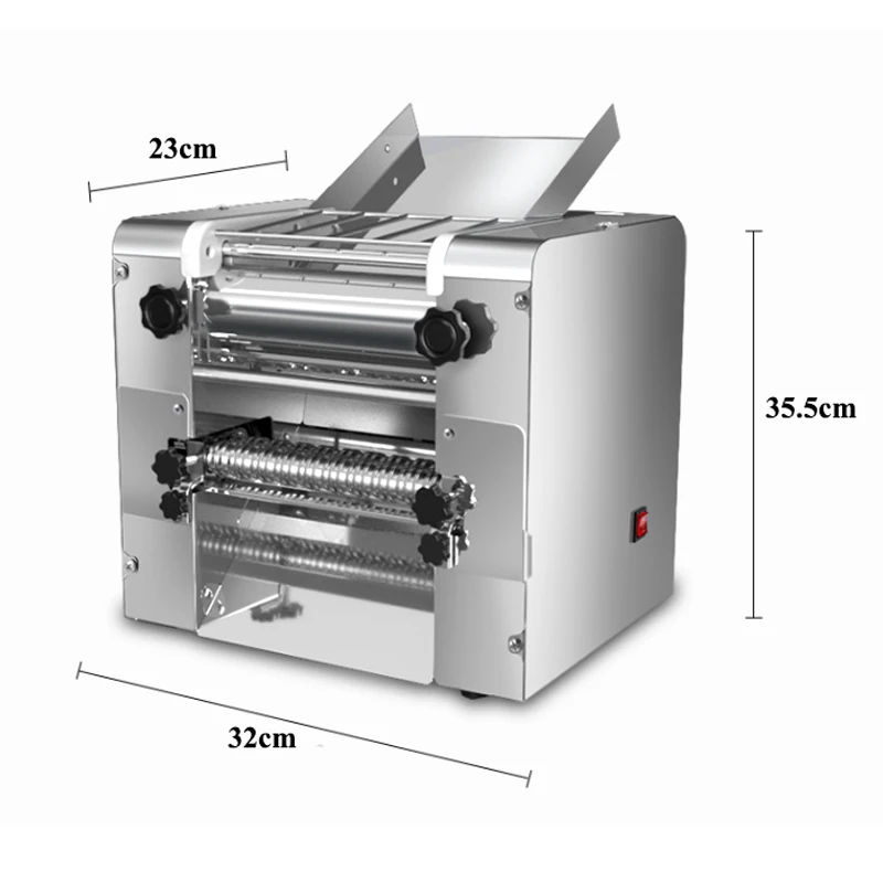 Electric Noodles Machine Stainless Steel Desktop Spaghetti Dough Press Sheeter Roller Kneading Pasta Maker