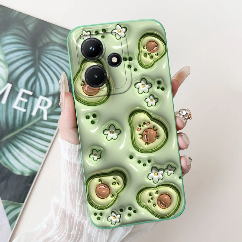 Stylish Painted Soft Silicone Protective Back Cover Case