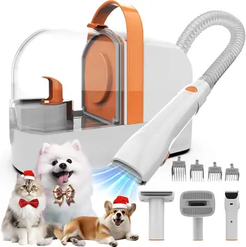 Pet Grooming Vacuum with Clippers 1