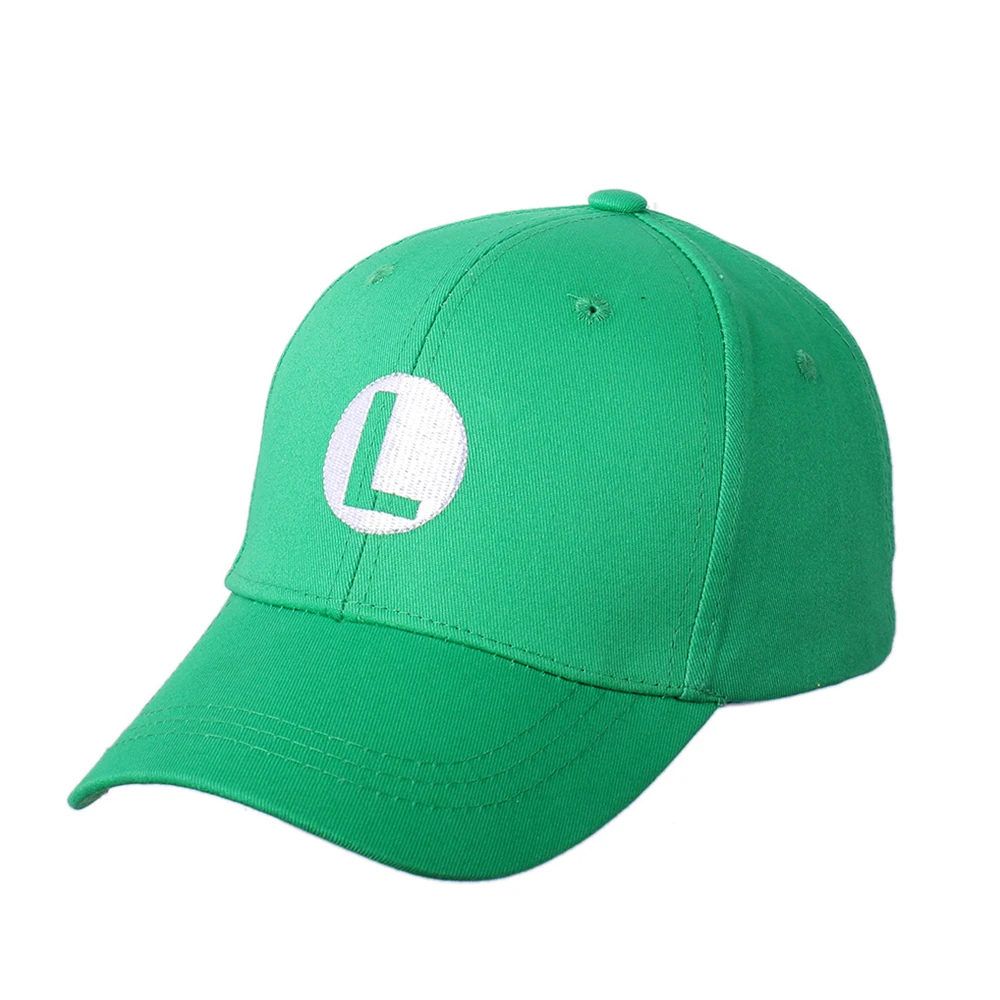 Anime Super Luigi Bros Sun Hat Game Cartoon Cosplay Adjustable Baseball Cap Accessories Party Props