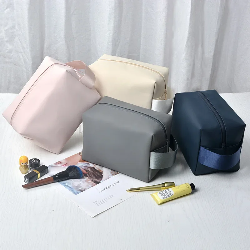 

PU Leather Cosmetic Storage Bags Household Large Capacity Makeup Products Zone Package Portable Travel Washing Articles Sack