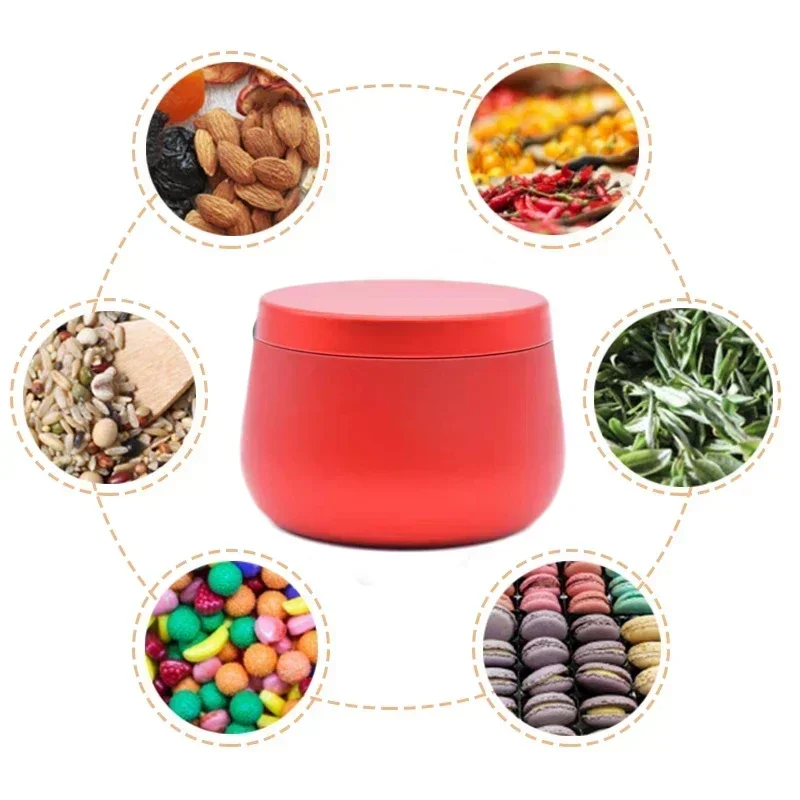 

Банки для путешествий, чай, красота, 120 мл, мини металлические банки для ногтей, 12 шт., контейнер для свечей, косметического бальзама, органайзер для крема, круглая баночка