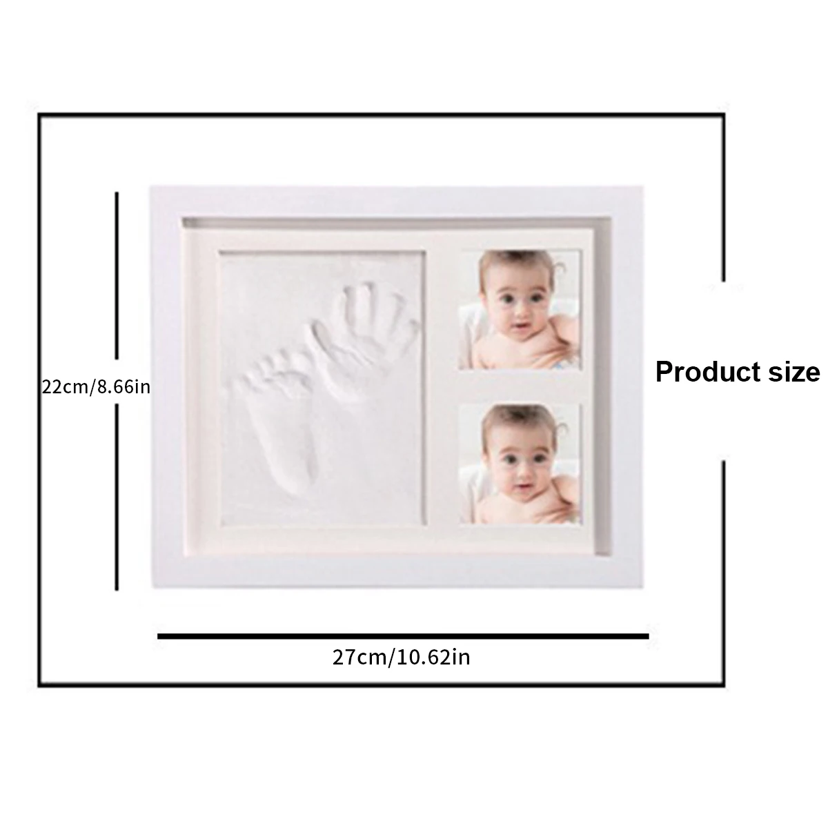 Baby hands and feet imprints newborn picture frame parent-child handmade diy children's small feet full moon gift photo frame