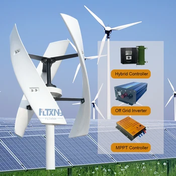 20000W 50KW Vertical Axis Maglev Windmill Wind Turbine Free Energy Power Generator 24V 48V With Hybrid Charge Controller Home