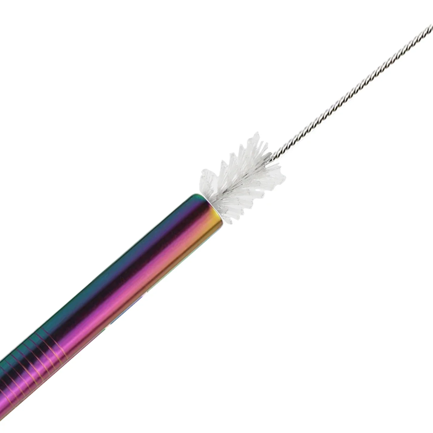 3pcs Reusable 304 Stainless Steel Straw Pearl Milk Tea Straw High Quality Drinking With Bag Cleaner Brush Bar Accessory