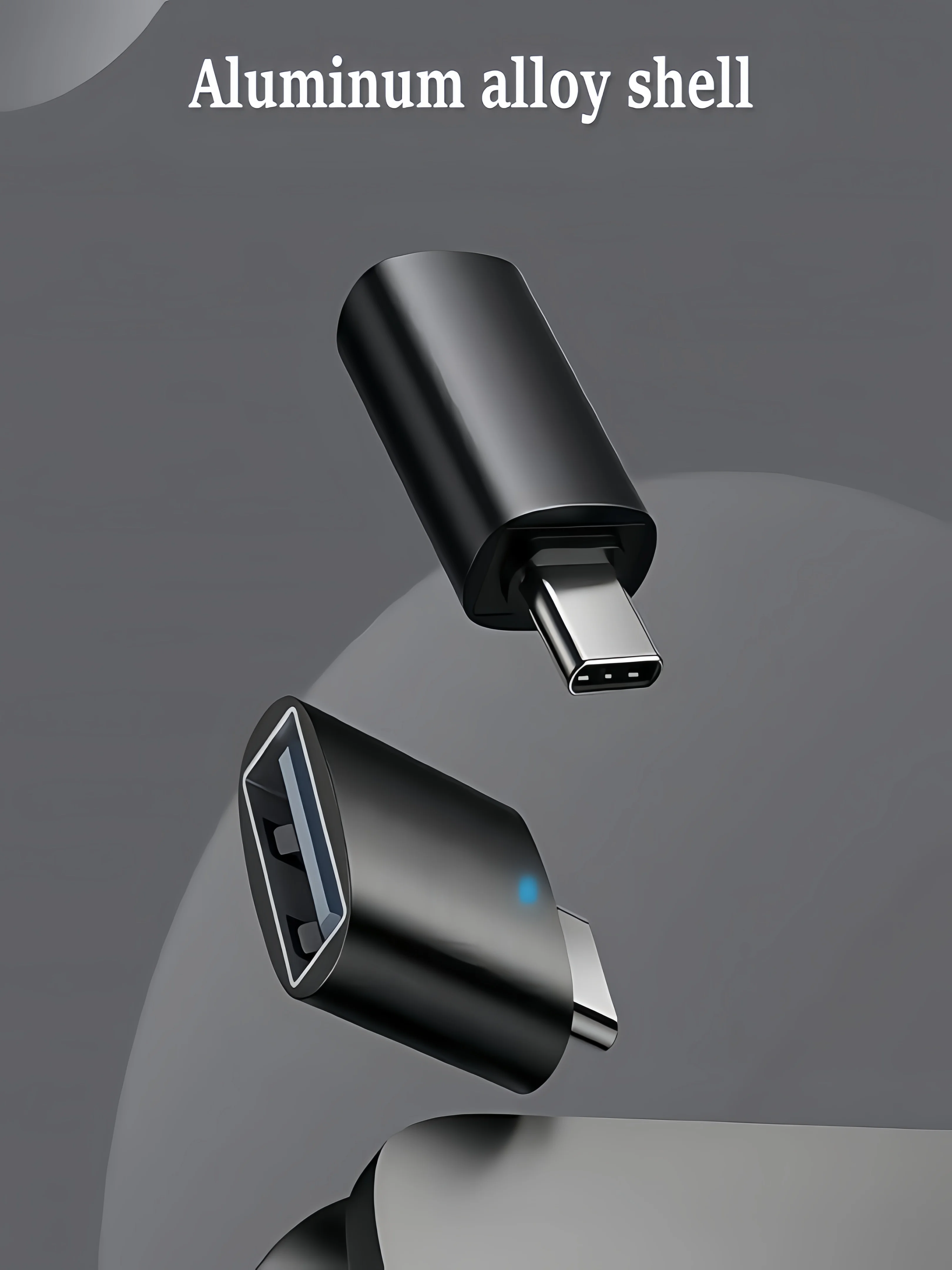 블루예티 마이크용 USB C-USB 어댑터 - 맥북 프로, 에어, 아이패드용 알루미늄 USB-C(수) - USB-A(암) 변환기
