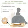 Kids Sofa, Toddler Rocking Chair with Solid Wooden Frame, Anti-Tipping Design, Plush Fabric, Children Armchair for Nursery 4