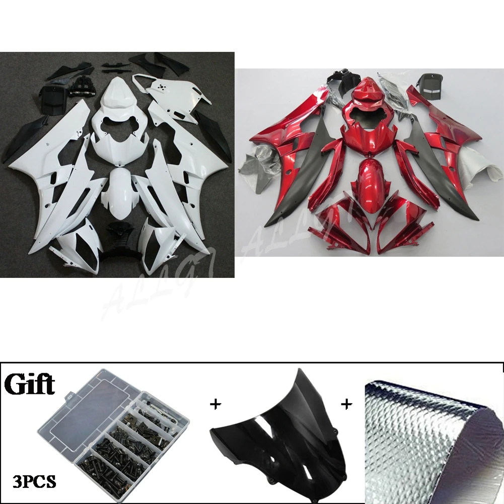 Abs Plastic Molded Injection Bodywork Fairing Kits For Yamaha Yzf R6 2006 2007