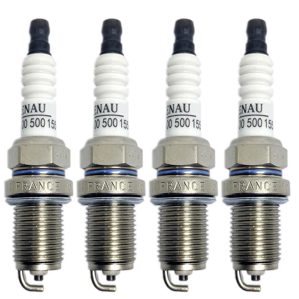 4pcs FR7DC+ Spark Plug 7700500155 Nickel-Yttrium for Renault CLIO KANGOO LOGAN SANDERO STEPWAY SCENIC THALIA TWINGO MEGANE spark plug