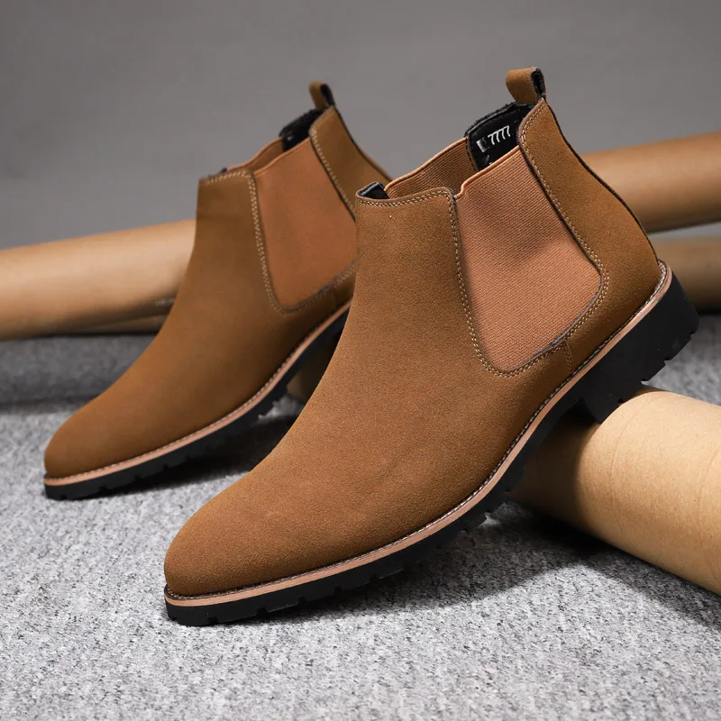 Men Chelsea Boots Luxury Brand Business Chelsea Boots for Men British Style