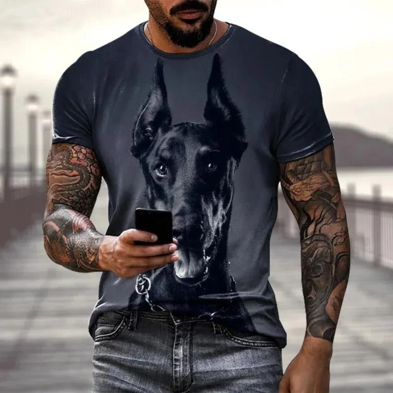 Mens Casual Short Sleeve Oversized T Shirt