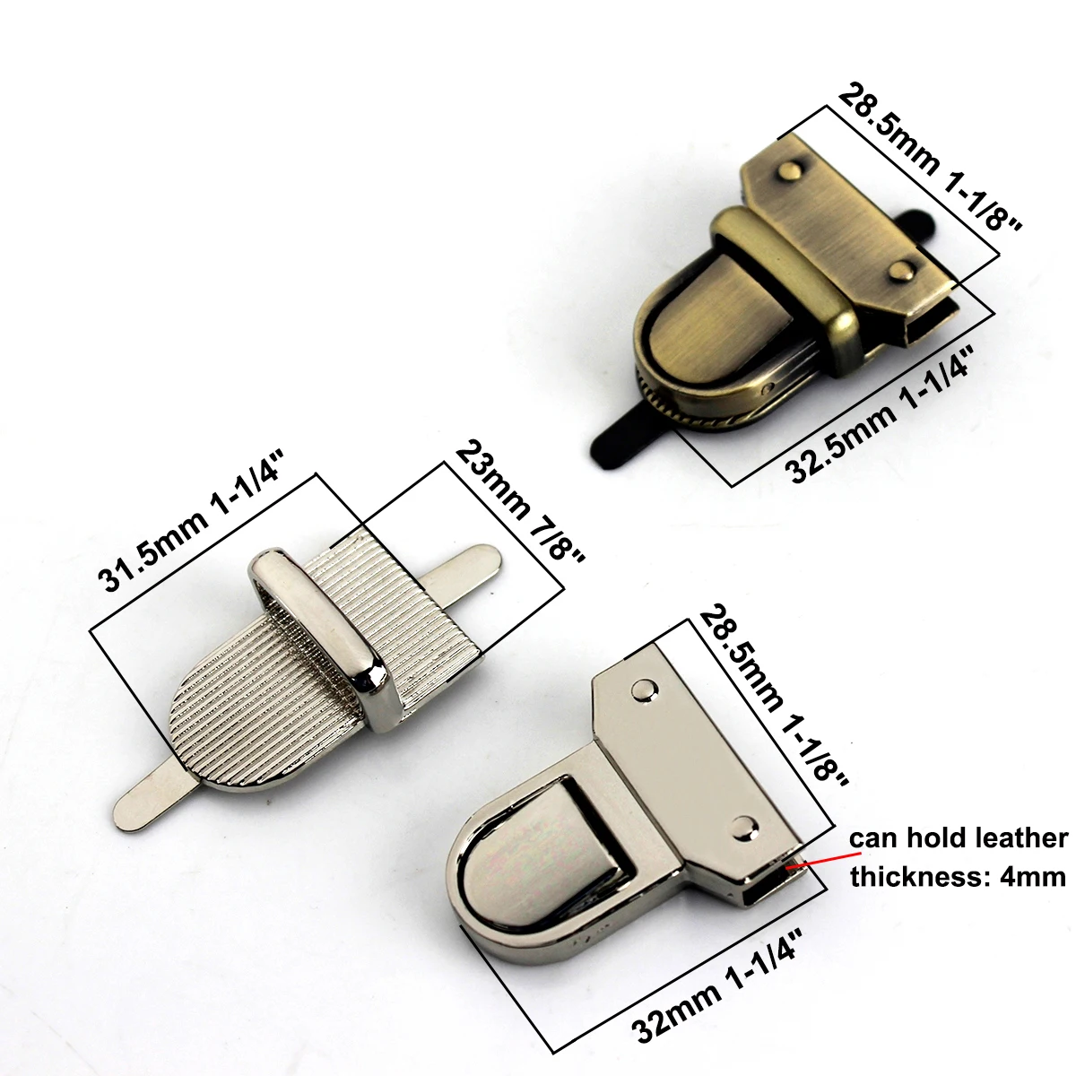 Enhanced Metal Press Lock for Bags and Leather Crafts