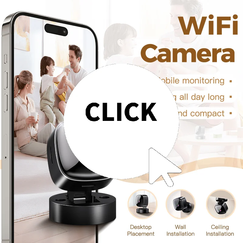 HD Wifi Smart Monitor Surveillance Cameras Remote Monitor Camcorders Video Surveillance Smart Home Mini Cam