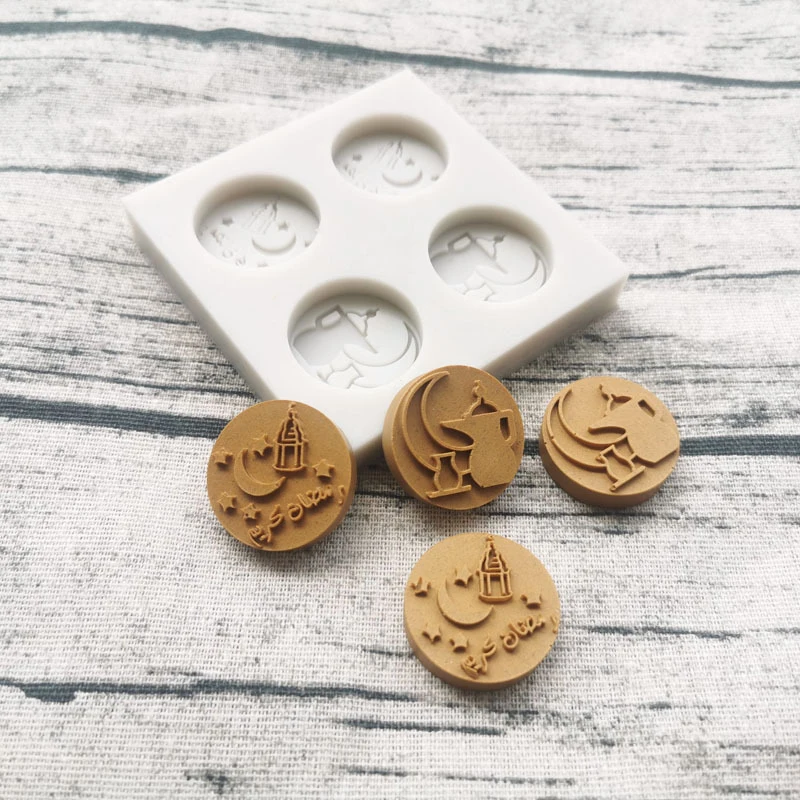 

Ramadan Moon Star Silicone Mold Eid Mubarak Candy Fondant Chocolate Mould DIY Clay Craft Model Cake Decorating Tools Bakeware