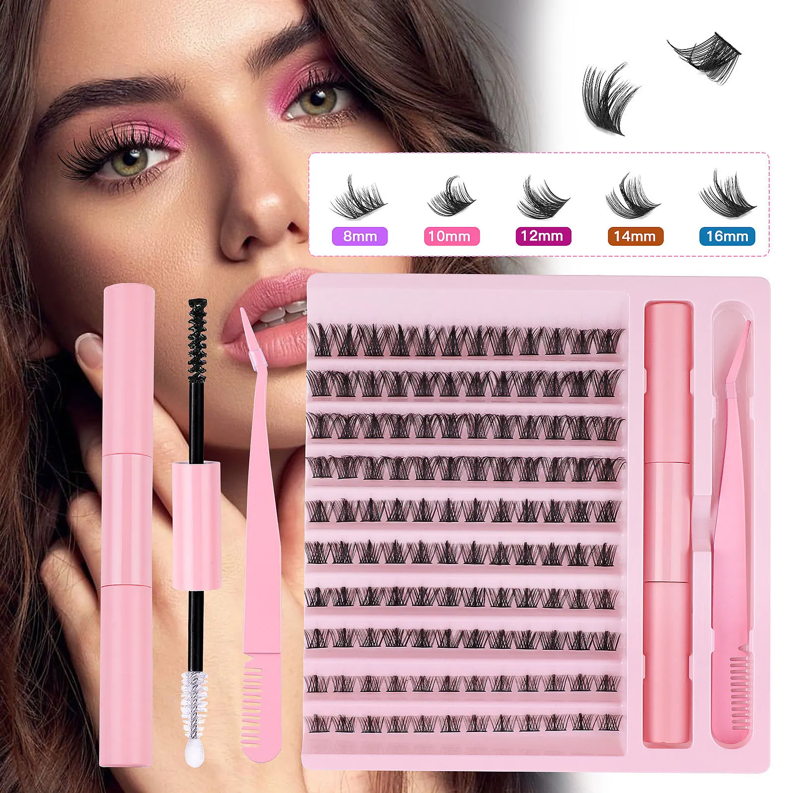 

120 Clusters Fluffy Dramatic Thick Volume Eyelashes Natural Lashes Fake Lashes Pack Eyelashes Individual Lashes Russia C Curl