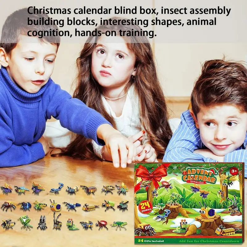 12in1 Advent Calendar Classical Insect Animal Series Transformation Set DIY Building  Blocks Toys For Kids Educational Toys _ - AliExpress Mobile
