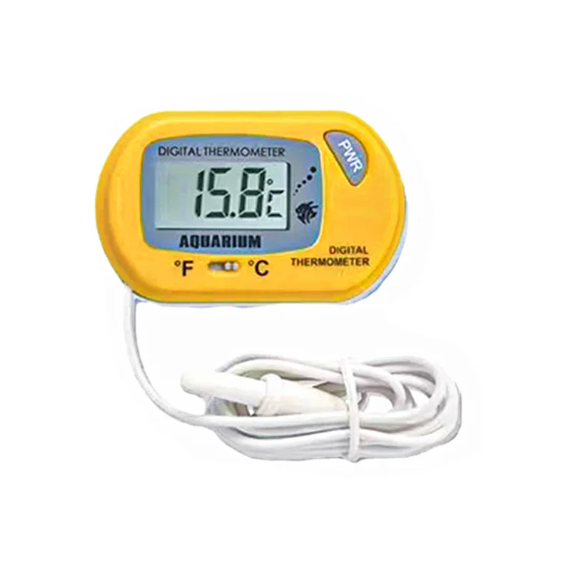 thumbnail image 1 of Termómetro digital LCD para acuario de 2, 4 y 8 piezas, termómetro para pecera con sonda de sensor resistente al agua y ventosa para reptiles, 1 of 5