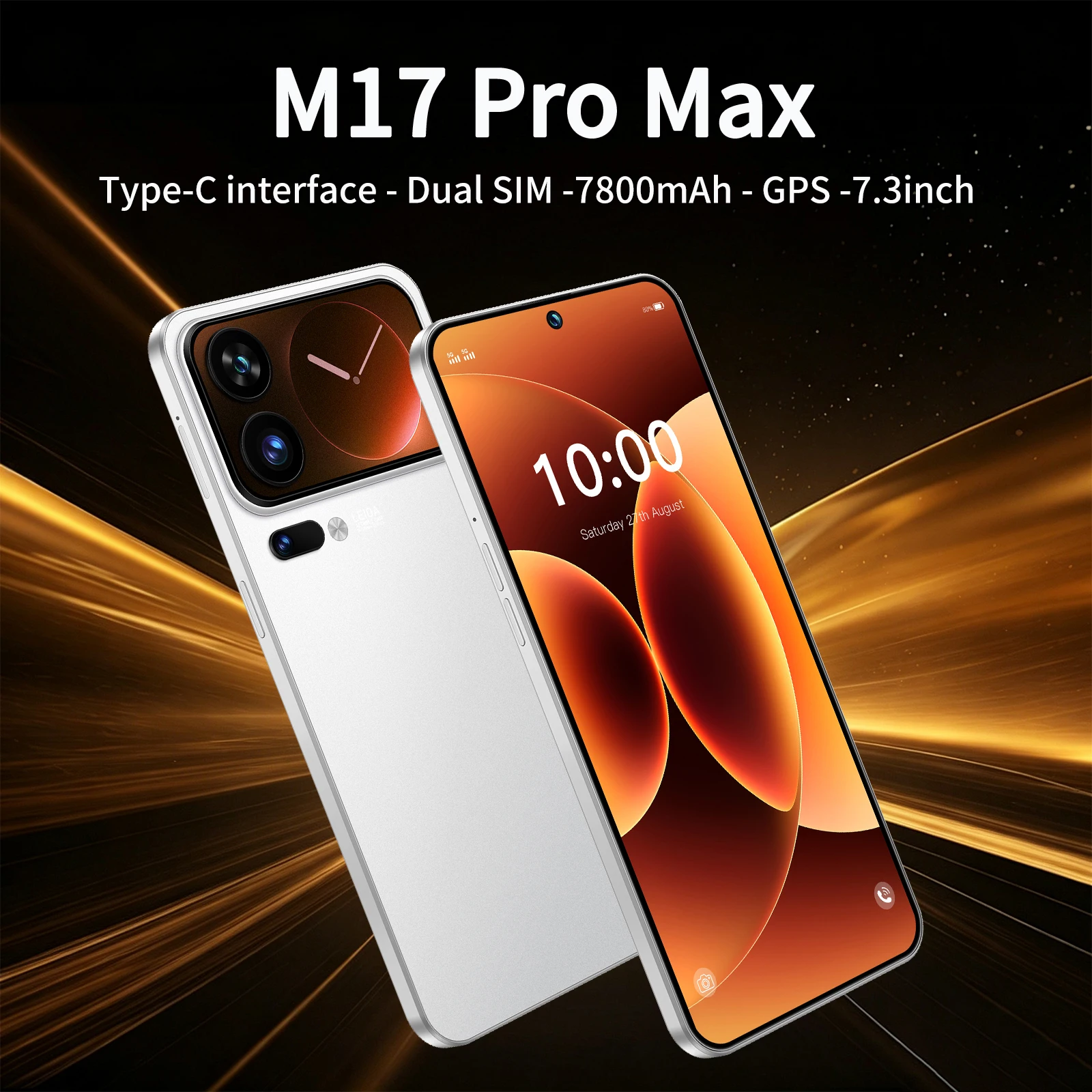 2026 Big Sale High Quality M17 Pro Max Original Intelligent 4G Dual Card Mobile Phones Global Version 7800mAh Battery