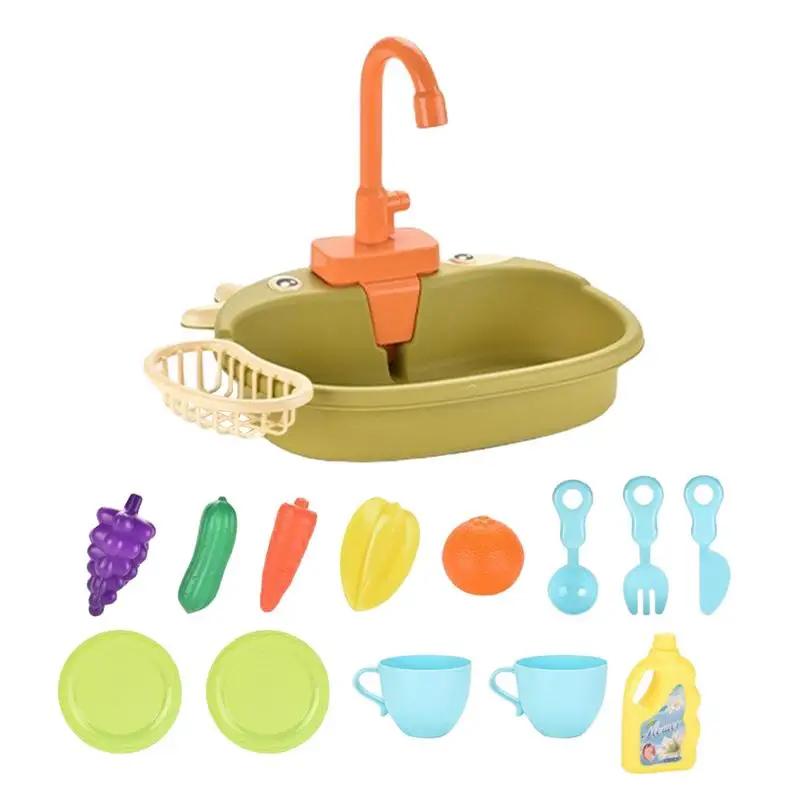 

Dishwasher Playing Toy Dishwasher Playing Sink Reusable Play Kitchen Toy Accessories Cookware Food Toy For Kids Boys Children