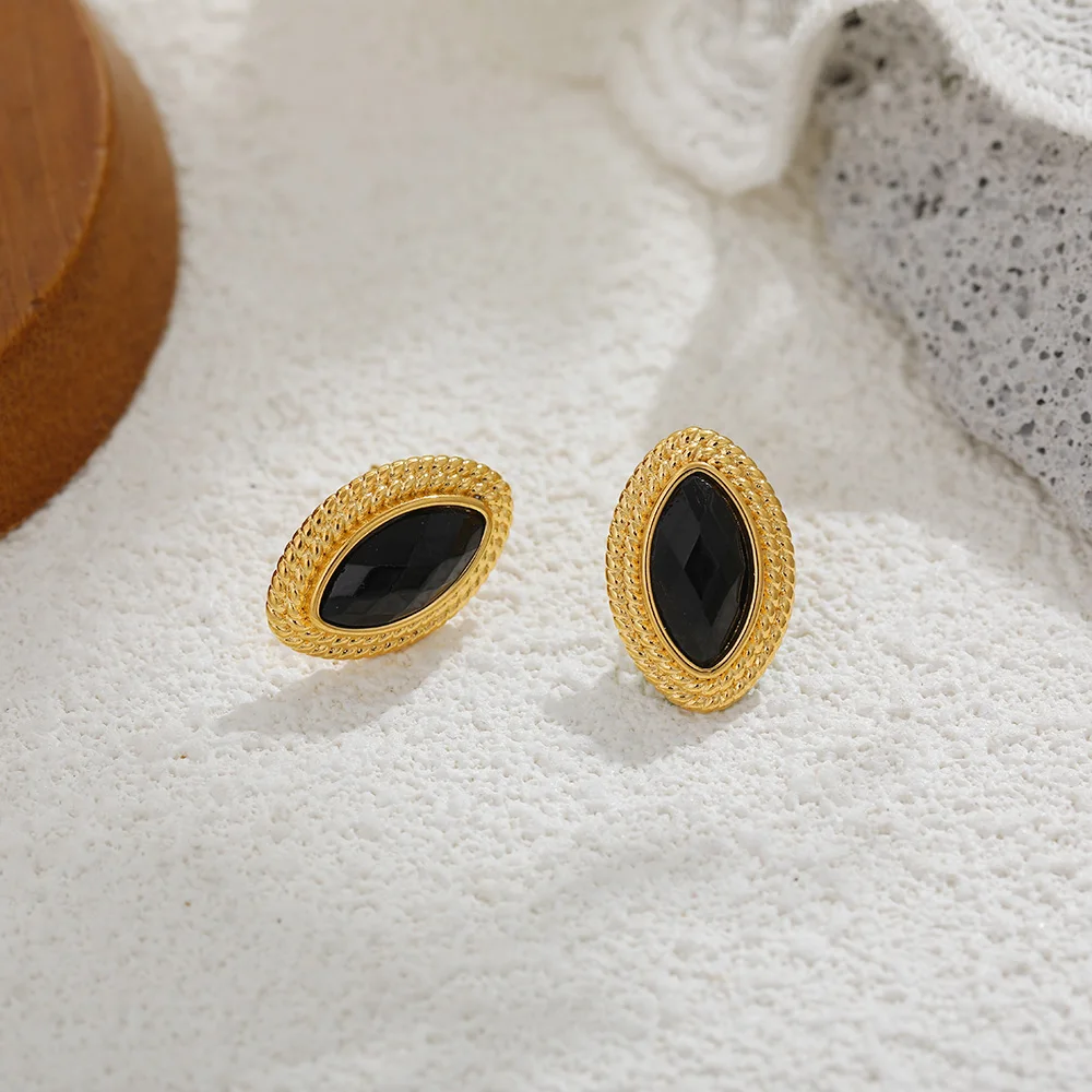 Light Luxury Small Waterdrop Red Crystal Stud Earrings Rust Proof White CZ Zircon Statement Earring Hypoallergenic Ear Jewelry