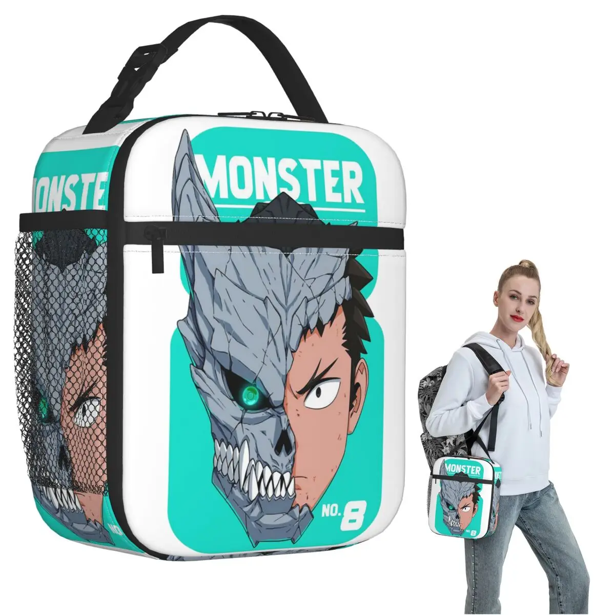 괴수들. 8 Monster Sweeper Inc 여성용 절연 도시락 가방 어린이 휴대..