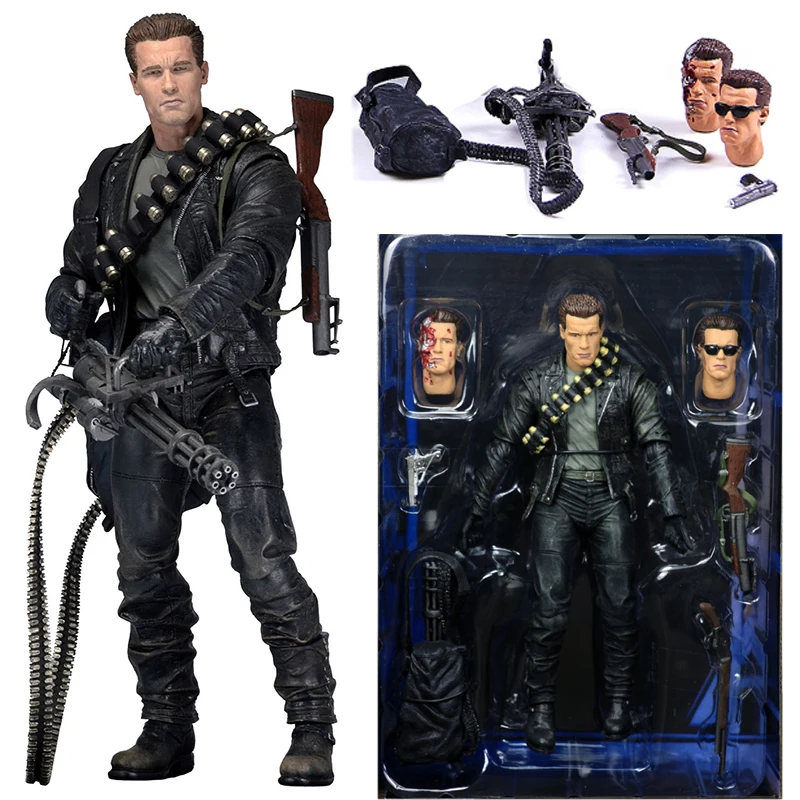 Neca Terminator T-800 Ration Day T-800 T-1000 Alexander Schwarzenegger Action Figure Modello Da Collezione Giocattolo 7 "18Cm Regali