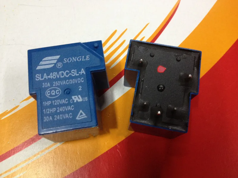 Relay SLA-48VDC-SL-A 30A 250V T90 4/5 feet set normally open