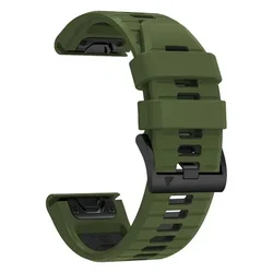 Enhanced Watch Band Strap for Garmin Tactix and Enduro Series - Premium Quickfit Accessories (Army green black)