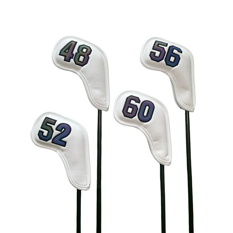 Description Picture 4 of itemFor Sand Wedges Headcovers Golf Iron Club Head Cover Big Number Long Neck Black/White Pu Leather 48 50 52 54 56 58 60 Degree