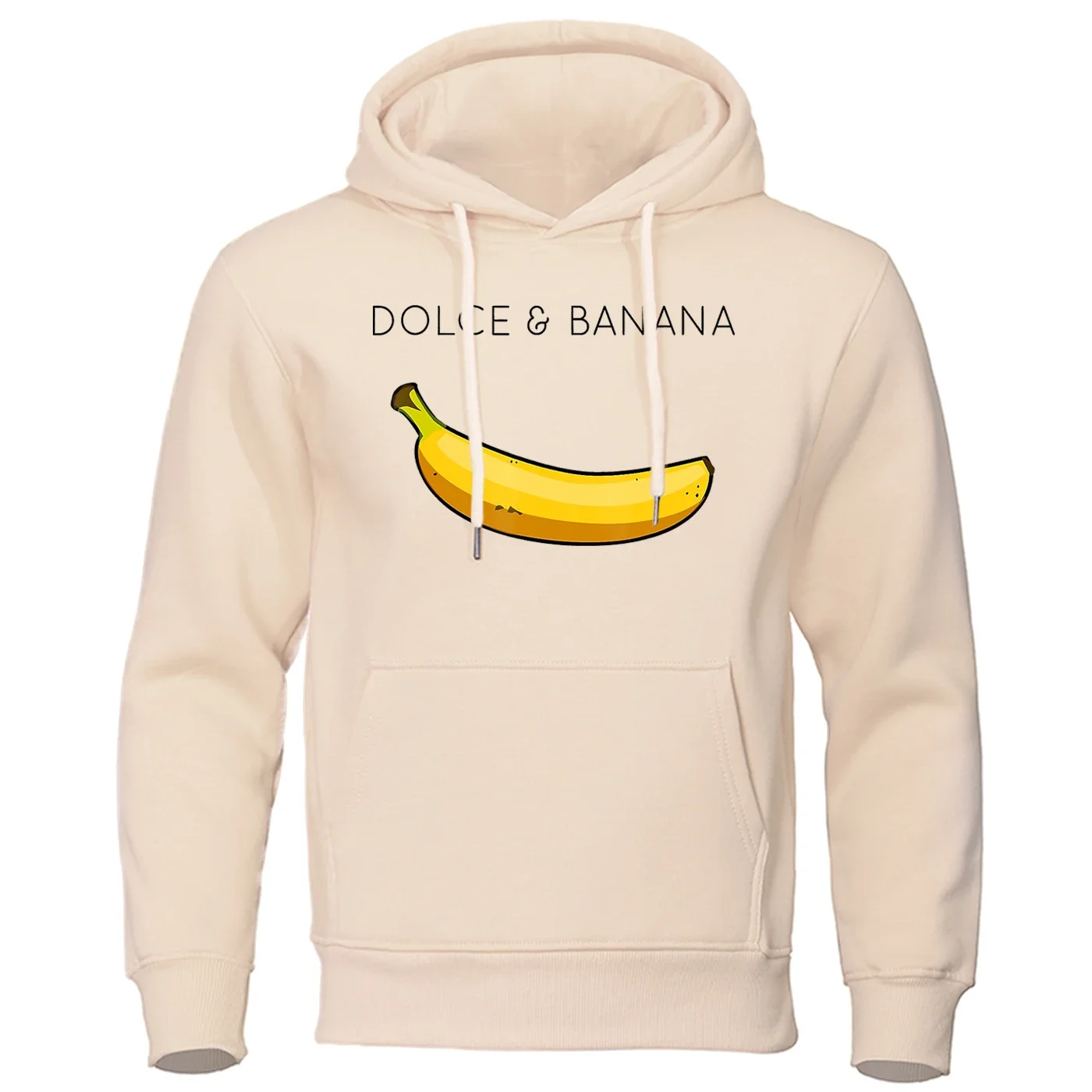 

Dolce & Banana Cute Printed Men Hoodie Loose Casual Clothing Fashion Warm Fleece Hoodies Personality Street Hip Hop Sweatshirt