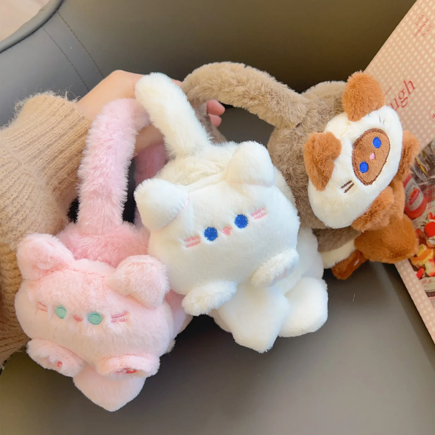 Cartoon Rabbit Winter Warm Earmuffs for Children Girls Plush Thick Soft Ear Cover Ear Protection Warmth Muffs for Women Kids