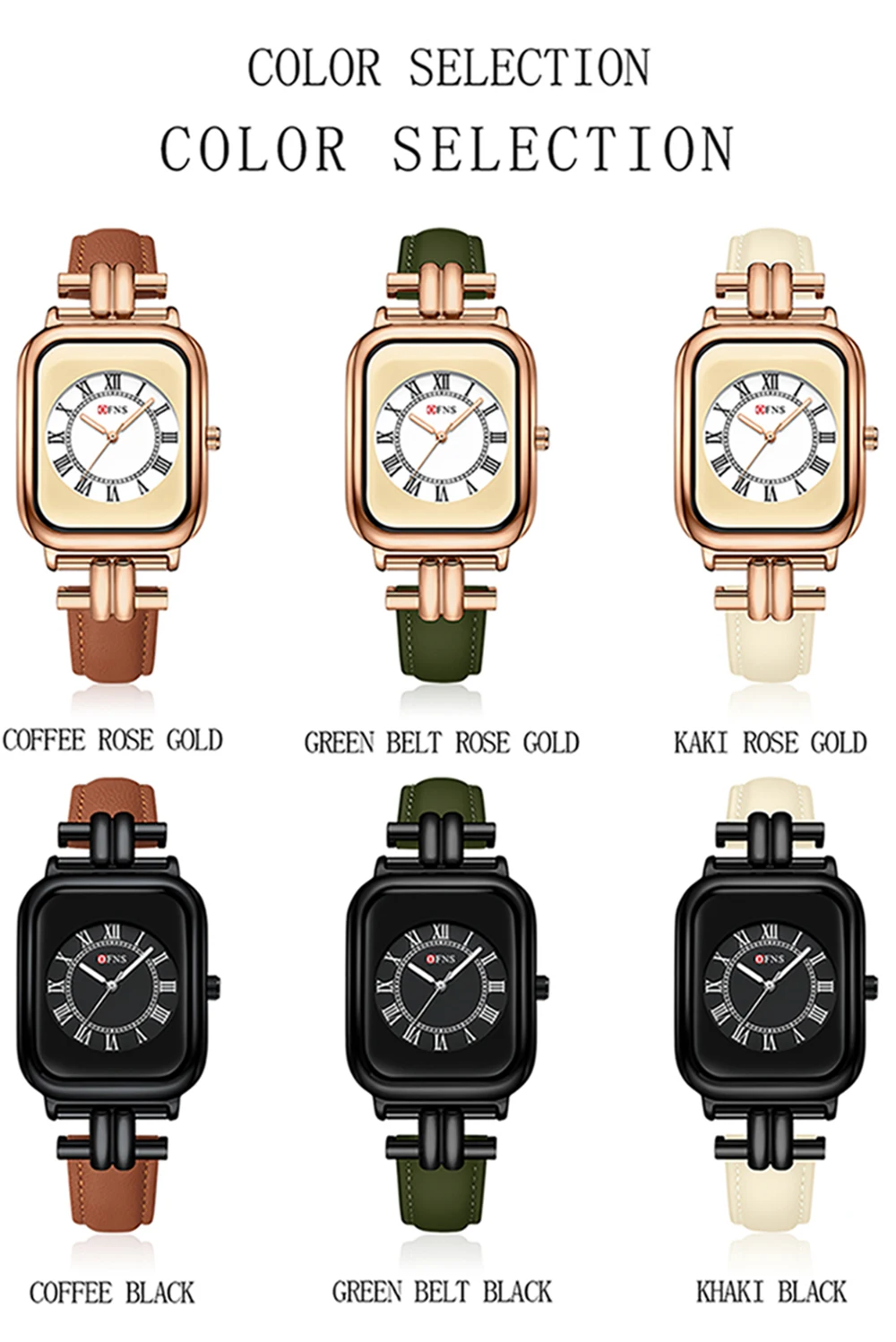 SANDA 2023 New Couple Watch 30M Waterproof Casual Fashion Quartz Watches Wear Resistant Leather Strap Square Dial Design Reloj