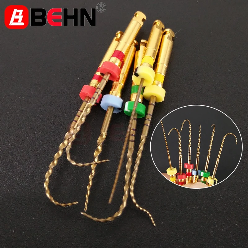 

25MM 6pcs/box Dental Instrument Pro Rotary Pro Files Heat Activation Golden Endo Files for Dentistry Endodontic Materials