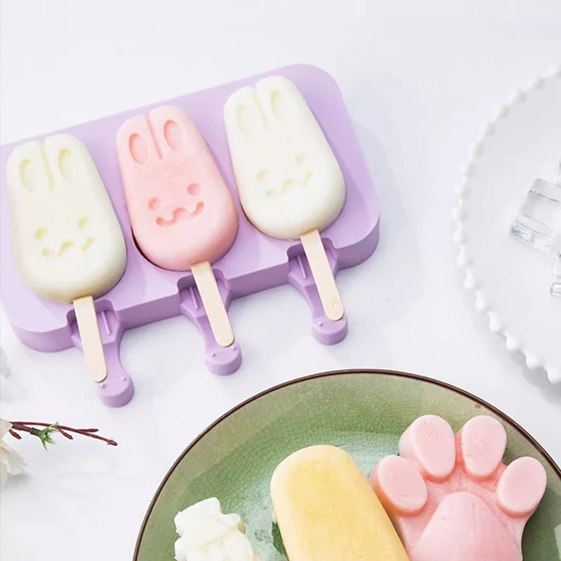 Silicone Ice Cream Mold Reusable Popsicle Molds DIY Homemade Cute Cartoon Ice  Cream Popsicle Ice Pop Maker Mould - AliExpress
