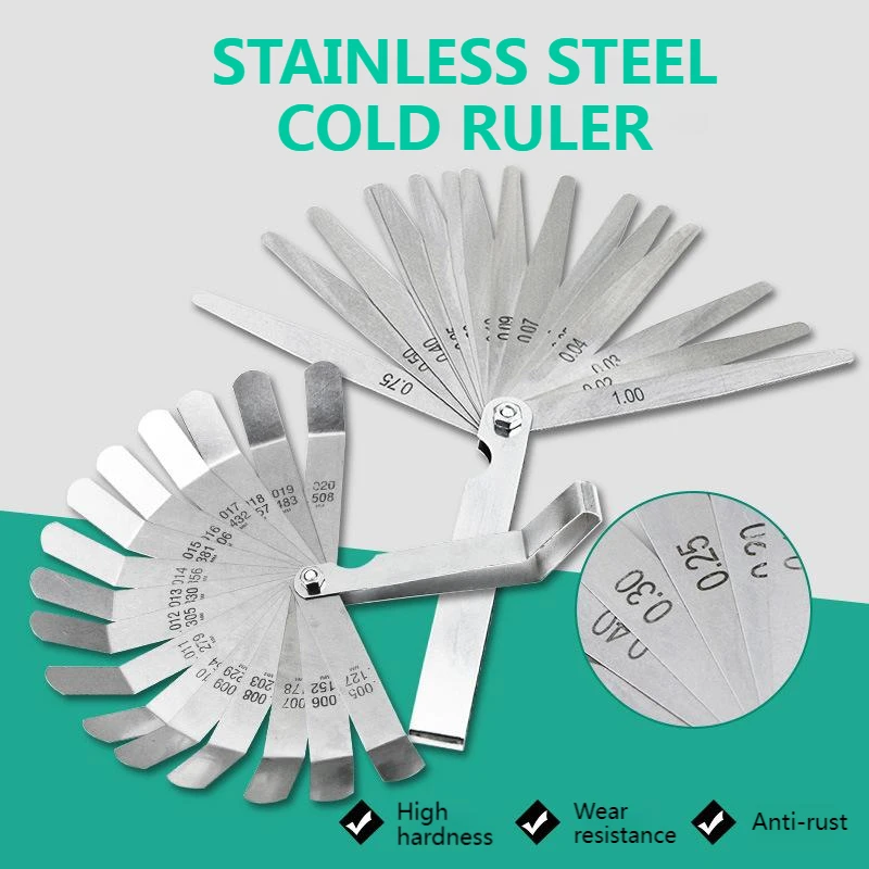 ThicknessGaugeStainlessSteelCurvedFeelerGaugeRulerWelding