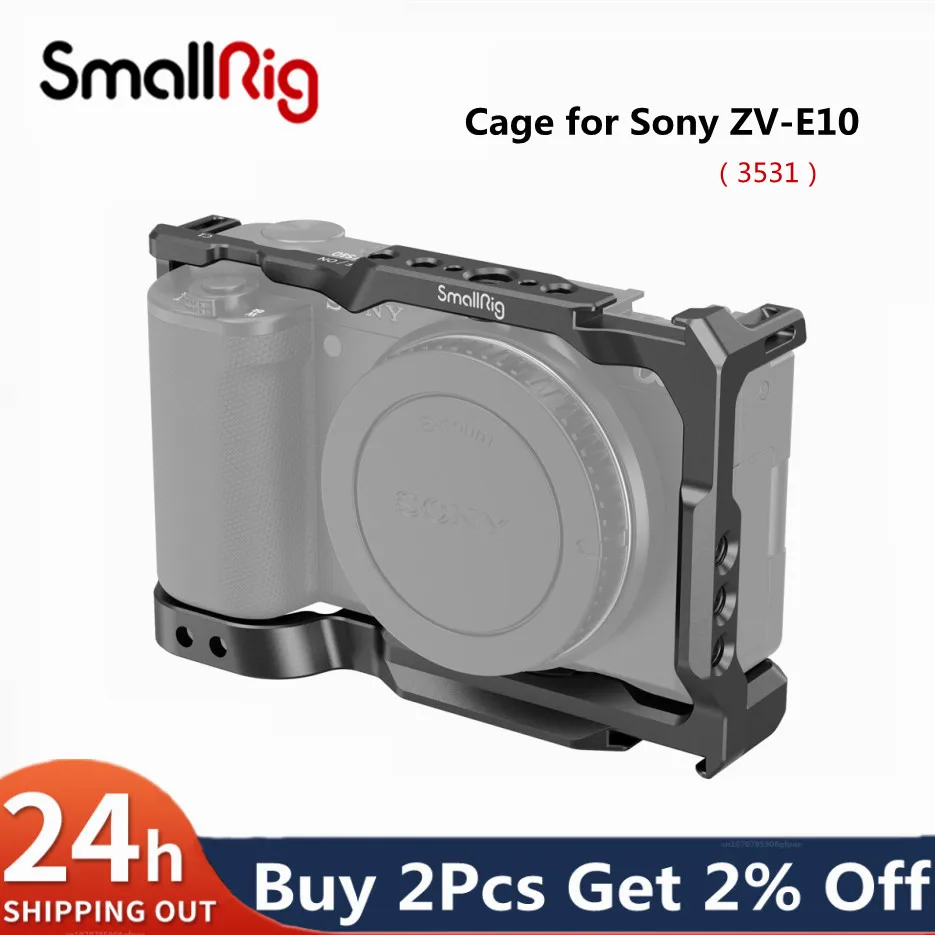 Smallrig Sony Zve10 Camera Cage Camera Cage Rig Kit Con 1/4 "-20 Vite Per Sony Zv-E10