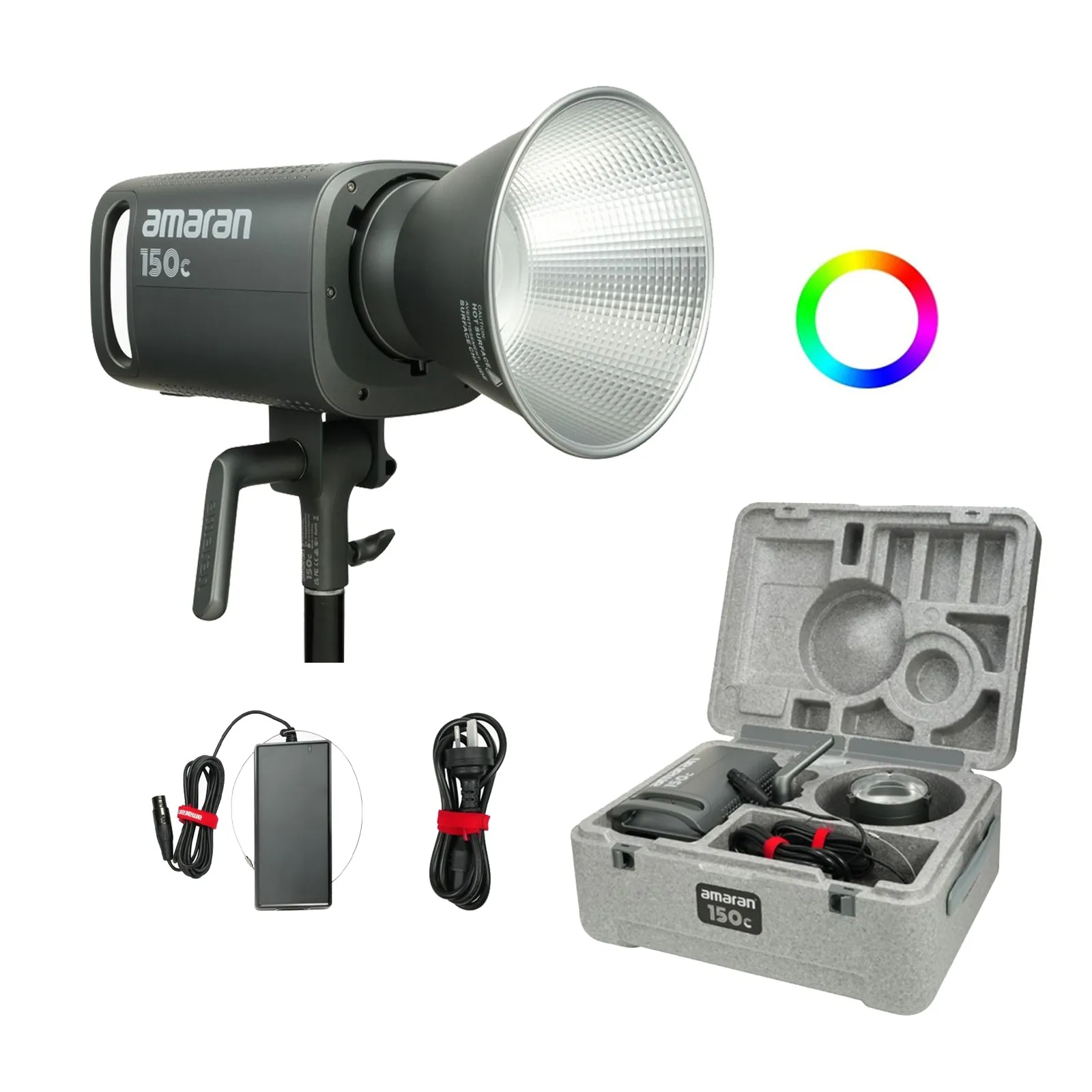 Aputure Amaran 150C RGB LED Video Light COB Daylight Bowens Mount Continuous Light with App Control DC/AC Power Supply