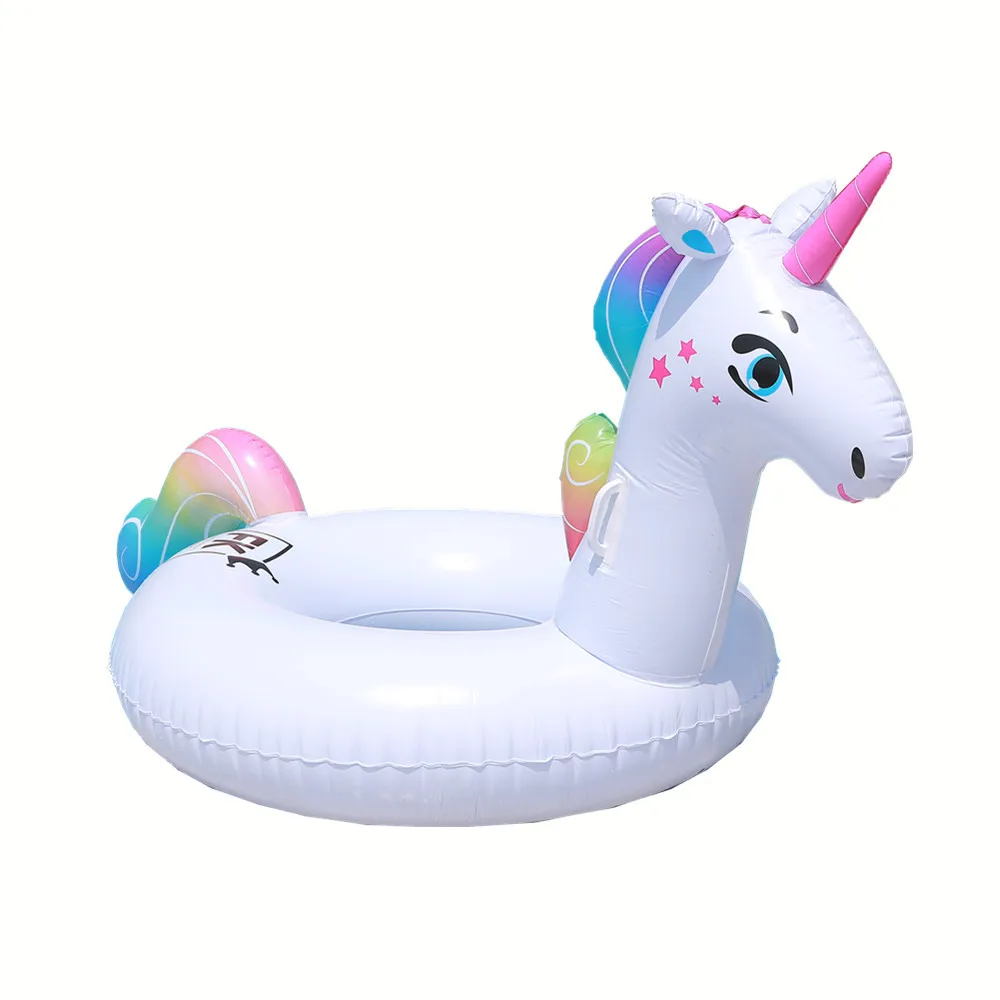 

Giant Unicorn Floating Swimming Ring Air Mattress Inflatable Swimming Circle Pool Float Row Tube Water Party Beach Toys