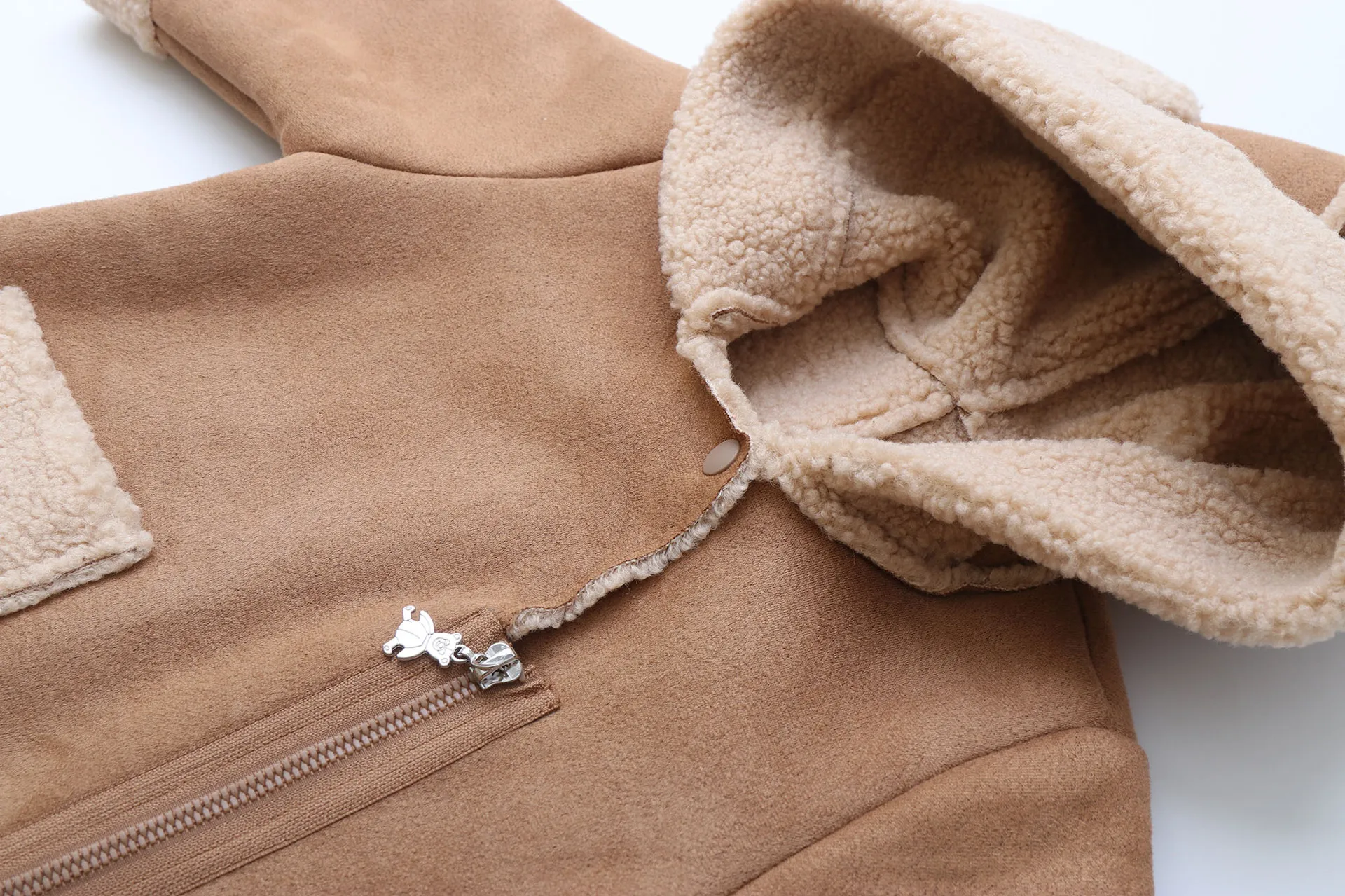 Winter Baby Fleece Lined Hoodie Jumpsuit Romper