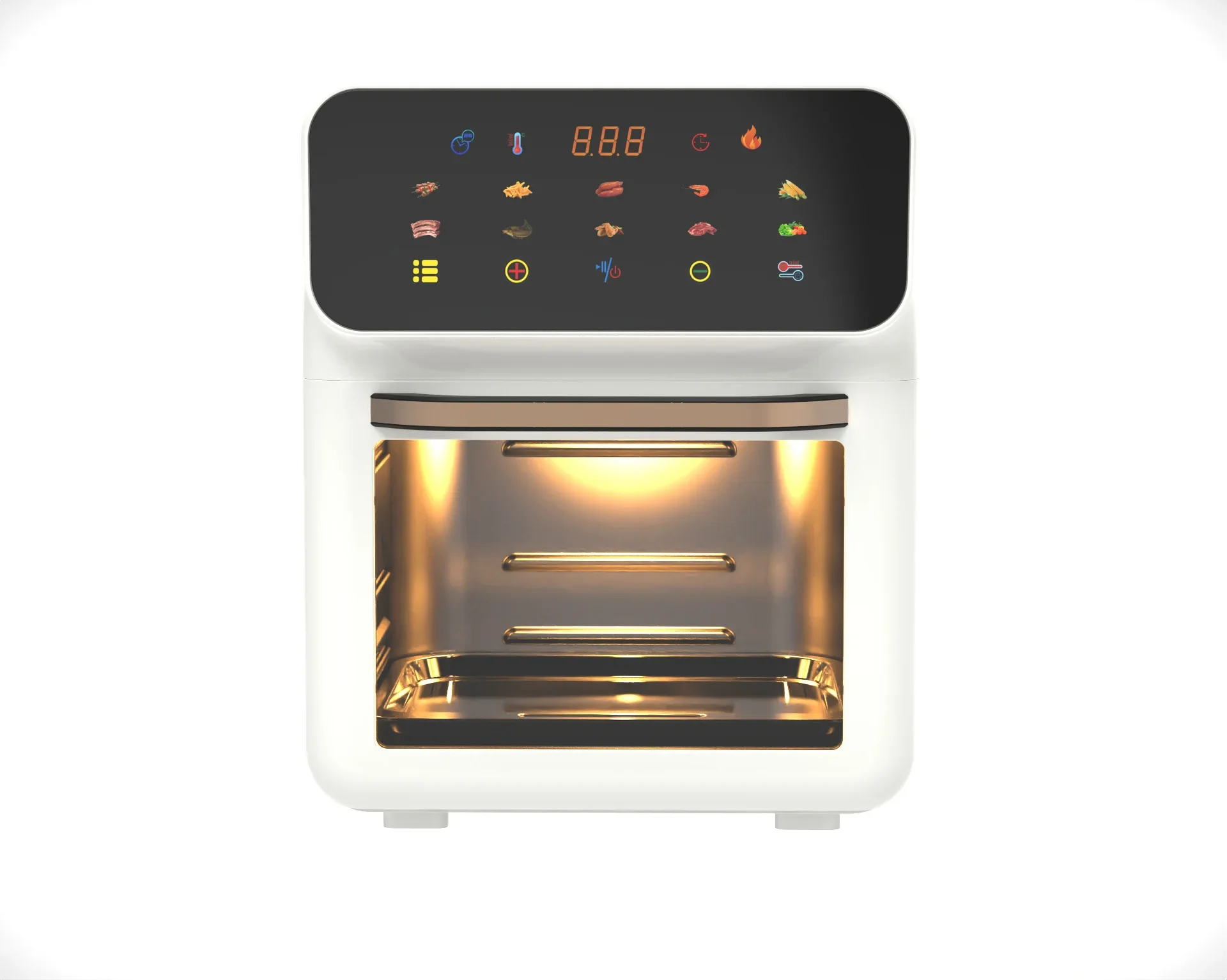 220V/12L Double layer visible air fryer Multi-functional oven Large capacity touch screen smart electric oven for home use 6