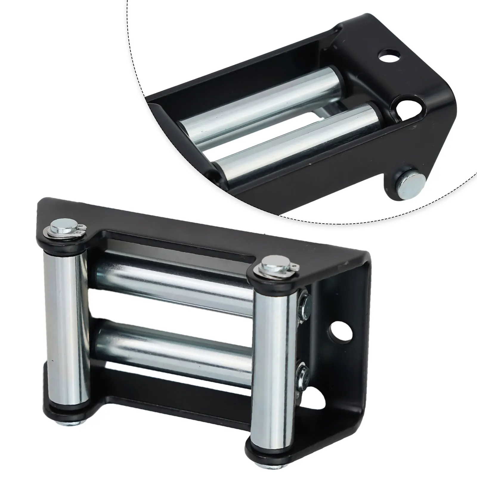 Winch Roller Fairlead Heavy-Duty Winch Roller Cable Guide 4 Way Cable Guide 2000LB 4500LB Bolt Pattern Off Road ATV UTV 1pcs