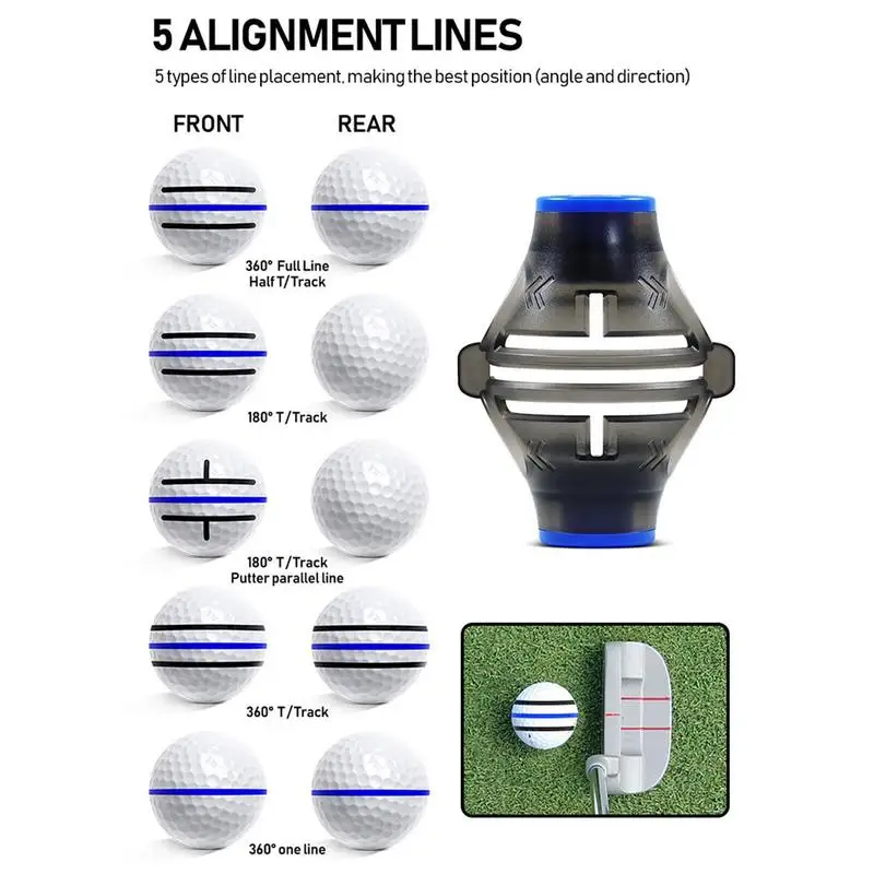 Golf Ball Liner Clip Liner Marker Pen Template Alignment Marks Tool Putting Positioning Aids Outdoor Sport Tool for Golfer gift