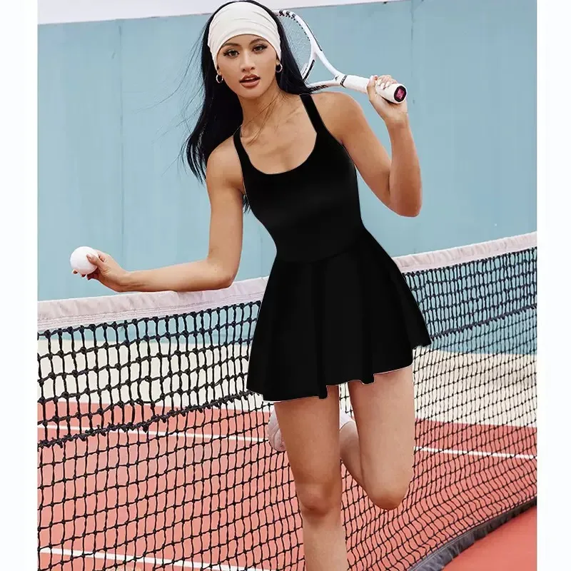 Robe De Tennis HAWILAND Femme - 2 Pièces Avec Soutien-Gorge Intégré - Dos Nu - Sport/Golf