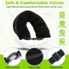 Travel Neck Pillow Stuffable with Clothes,Stuffable Neck Pillow for Traveling,Fillable Neck Pillow Extra Storage Black 3