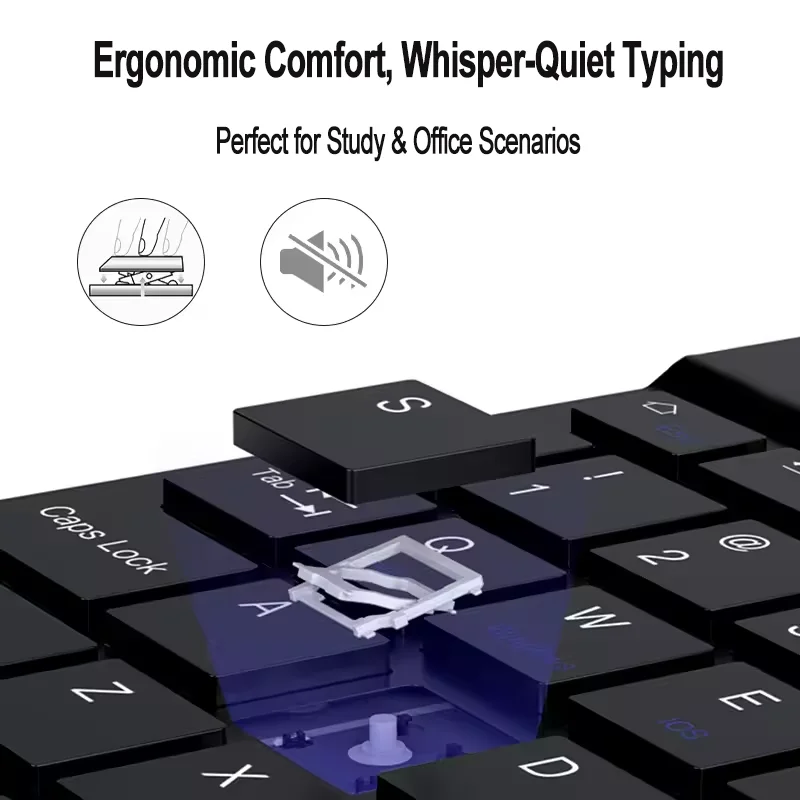 Universal Wireless Trackpad Keyboard for Smartphones, Tablets, and Laptops