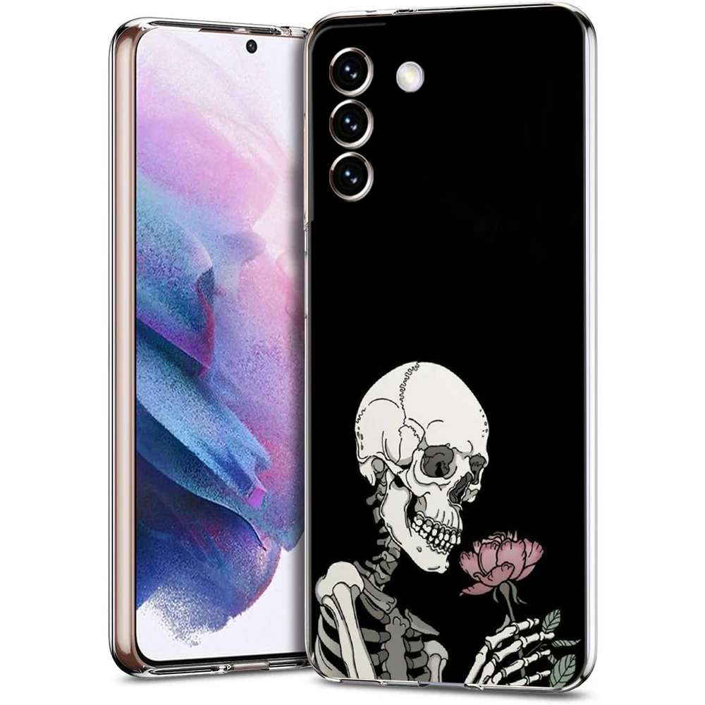 Red Love Skeleton Diagram Transparent Phone Case