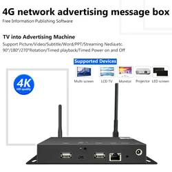 Advertising Box Signage Player Restaurants Menu Billboard Android 11 Information Release Terminal Free Management Software 4G
